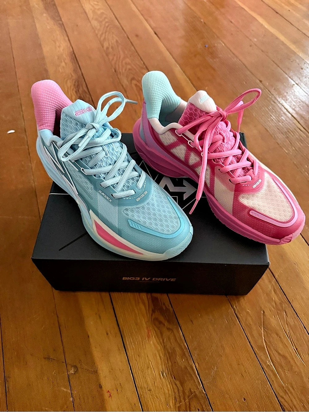 361° BIG3 4.0 Quick “Reverse” Basketball Shoes Pink/Blue Women’s 7.5 Men’s 6 NWT